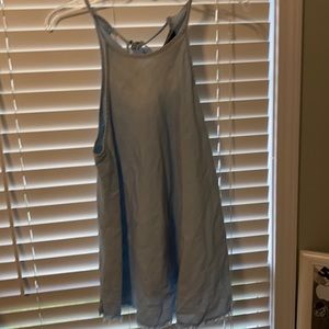 Denim a-line tank top